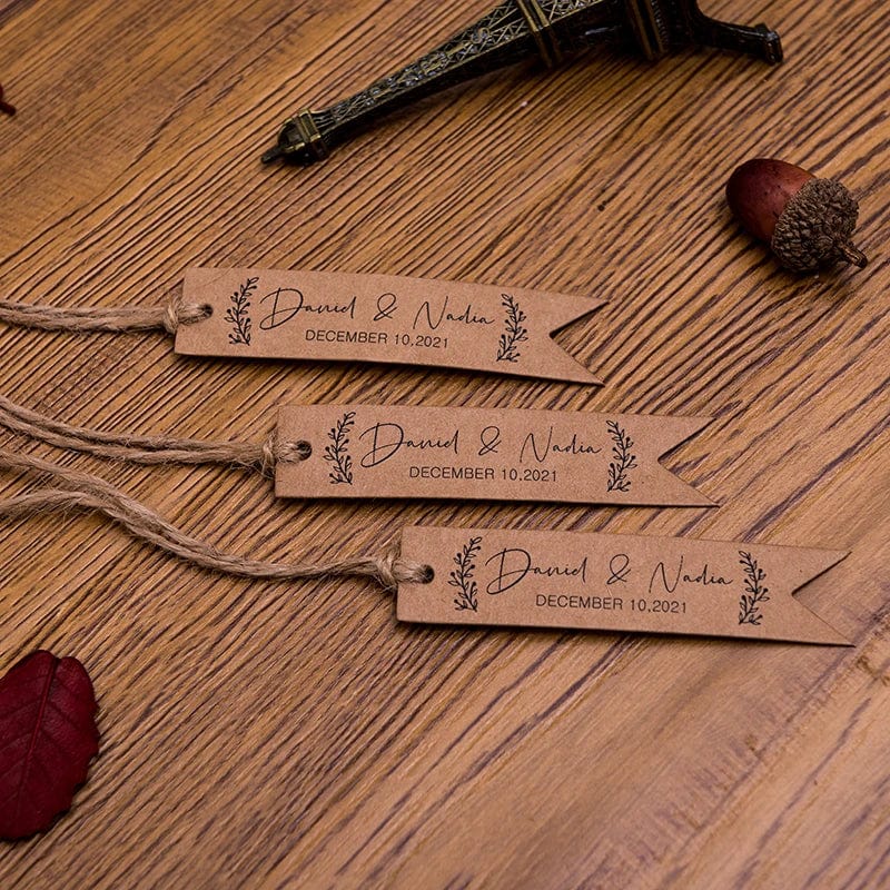 Planet Gates white paper 100pcs T12-100Pcs 18x80mm Custom Strip Label Custom Wedding Favor Gift Tags Box Gift Key Candy Customized With Own Logo Size Labels