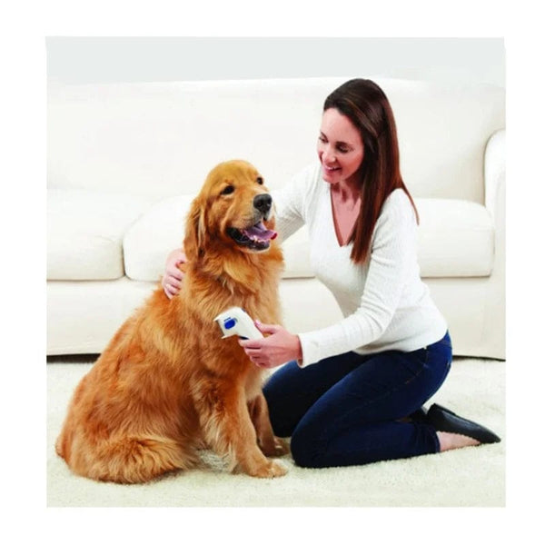 Planet Gates white Pet Cat Dog Electric Terminator Brush Anti Removal Kill Lice Cleaner Electric Head Pet Fleas Electronic Lice Comb for Dog