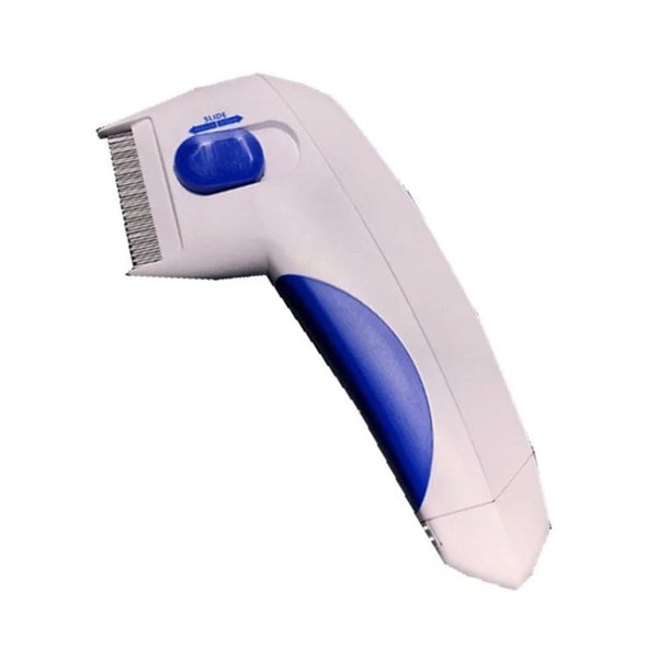 Planet Gates white Pet Cat Dog Electric Terminator Brush Anti Removal Kill Lice Cleaner Electric Head Pet Fleas Electronic Lice Comb for Dog