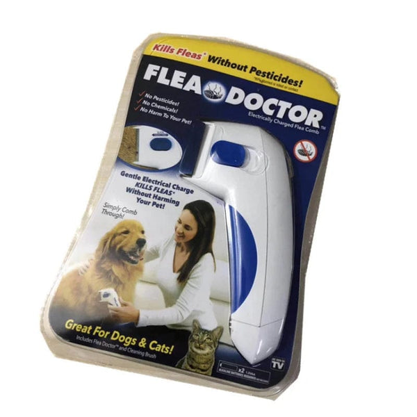 Planet Gates white Pet Cat Dog Electric Terminator Brush Anti Removal Kill Lice Cleaner Electric Head Pet Fleas Electronic Lice Comb for Dog