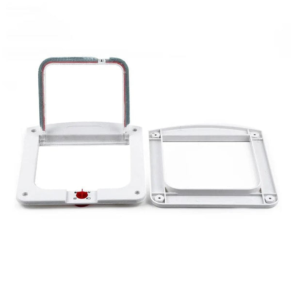 Planet Gates WHITE Pet Dogs Cats Door New Safe Lockable Magnetic Screen Outdoor Window 4 Way Locking Gate House Enter Freely Fashion Pretty Garden