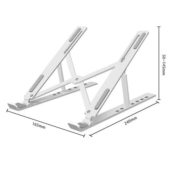 Planet Gates white Portable Laptop Stand Foldable ABS Notebook Stand Support Height Adjustable Laptop Riser Holder for Macbook Computer Accessories