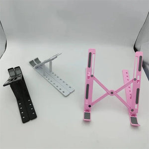 Planet Gates white Portable Laptop Stand Foldable ABS Notebook Stand Support Height Adjustable Laptop Riser Holder for Macbook Computer Accessories