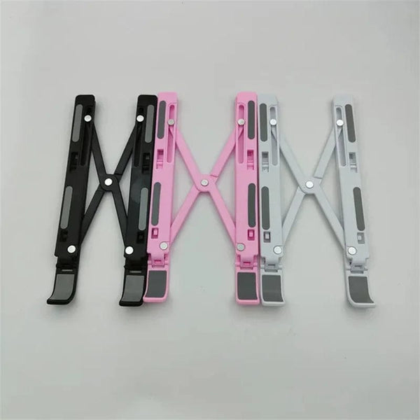 Planet Gates white Portable Laptop Stand Foldable ABS Notebook Stand Support Height Adjustable Laptop Riser Holder for Macbook Computer Accessories