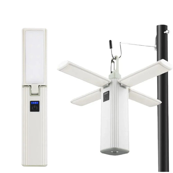 Planet Gates White Portable LED Camping Light Outdoor Multifunctional Tent Lamp USB Rechargeable Flashlight Folding Camping Lamp