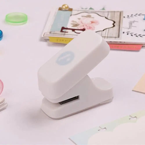 Planet Gates White Portable Mushroom Hole Puncher Loose-leaf Hole Puncher Students Gift Stationery Disc Ring Binding Cutter T-type Paper Puncher