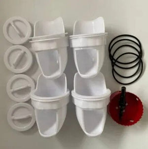 Planet Gates White Poultry Professional Feeder Disposable Pigeon Farm Poultry Feeding Supplies Gravity Feed Kit