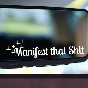 Planet Gates white Rearview Mirror Decal, Manifest That, Funny Decals, Mental Health, Window Decal, Decal For Car, Vehicle Decals, Positive Affirmation