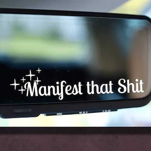 Planet Gates white Rearview Mirror Decal, Manifest That, Funny Decals, Mental Health, Window Decal, Decal For Car, Vehicle Decals, Positive Affirmation