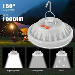 Planet Gates White Rechargeable LED Camping Light - High Lumen, Waterproof, 3 Lighting Modes - Ideal for Hiking and Outdoor Lighting