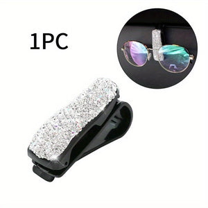 Planet Gates White Rhinestone Keep Your Car Organized and Stylish with a Car Eyeglass Holder