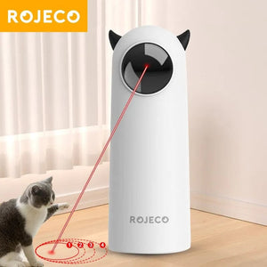 Planet Gates White ROJECO Automatic Cat Toys Interactive Smart Teasing Pet LED Laser Indoor Cat Toy Accessories Handheld Electronic Cat Toy For Dog