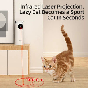 Planet Gates White ROJECO Automatic Cat Toys Interactive Smart Teasing Pet LED Laser Indoor Cat Toy Accessories Handheld Electronic Cat Toy For Dog