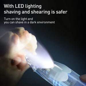 Planet Gates White ROJECO Dog Hair Trimmer Professional Pet Foot Hair Trimmer Dog Grooming Clippers  for Dogs Haircut  Hair Cutting Electric Shaver