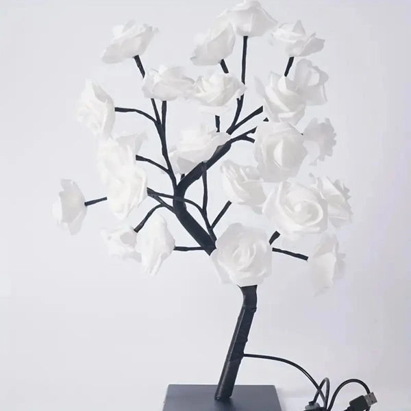 Planet Gates white Rose Tree Lamp, Flower Lamp For Valentine's Day Wedding Decor, DIY Branches Night Lights Tree Fairy Lamp For Bedroom Home Decor