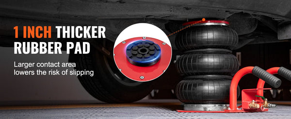 Planet Gates White / Russian Federation VEVOR Triple Bag Air Jack 3 Ton (6600 lbs) Capacity Portable Pneumatic Car Jacks Heavy Duty&Quick Lifting for Garage Car Repair