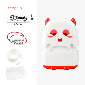 Planet Gates white shell Custom-Made Baby Name Stamp DIY For Children Name Seal Student Clothes Chapter Not Easy To Fade Security Name Stamp Sticker