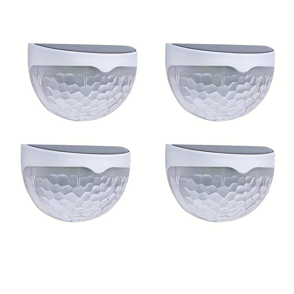 Planet Gates White Shell Warm Light / 4 Pcs 2/4/6pcs Solar Fence Lights, Solar Deck Lights, Solar Wall Lights, Solar Wall-mounted Lights, Outdoor Waterproof Fence Deck Garden Garage Ladder Lighting