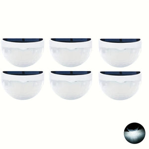 Planet Gates White Shell White Light / 6pcs 2/4/6pcs Solar Fence Lights, Solar Deck Lights, Solar Wall Lights, Solar Wall-mounted Lights, Outdoor Waterproof Fence Deck Garden Garage Ladder Lighting
