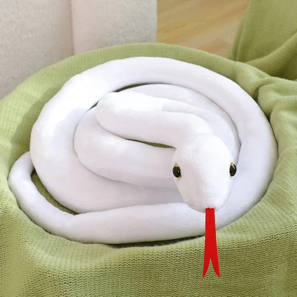 Planet Gates white snake zy / 160cm Artificial Python Plush Toy Long Snake Yellow Orange Green Python Plush Toy Decorate The House Holiday Decorations