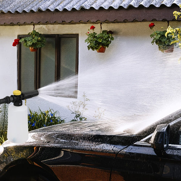 Planet Gates white Snow Foam Lance For Karcher K2 K3 K4 K5 K6 K7 Car Soap Foam Generator, 750ML Adjustable Sprayer Nozzle High Pressure Washers