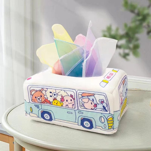 Planet Gates white tissue box Baby Draw Paper Towel Tearing Tissue Box Baby Puzzle Early Education Montessori Children Cloth Toys