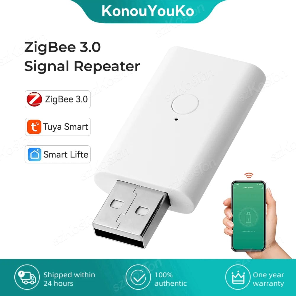 Planet Gates White Tuya ZigBee Signal Repeater USB Signal Amplifier Extender ZigBee Gateway Smart Home Devices Smart Automation For Smart Life New