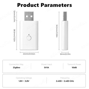 Planet Gates White Tuya ZigBee Signal Repeater USB Signal Amplifier Extender ZigBee Gateway Smart Home Devices Smart Automation For Smart Life New
