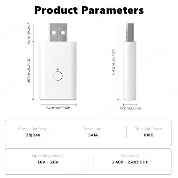 Planet Gates White Tuya ZigBee Signal Repeater USB Signal Amplifier Extender ZigBee Gateway Smart Home Devices Smart Automation For Smart Life New