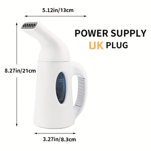 Planet Gates White(UK) Portable Fabric Steamer with Fast Heat-up Strong Penetrating Steam Perfect for Travel UK Plug Included