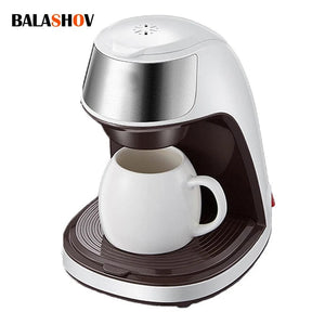Planet Gates WHITE / us Mini Electric Drip Coffee Maker American Drip Coffee Maker One Button Operation Coffee Maker Coffee Tools