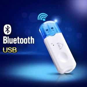 Planet Gates White USB Bluetooth V2.1 Audio Stereo Receiver Wireless Handsfree Adapter A2DP Dongle Car Kit for Speaker For iphone For Car or