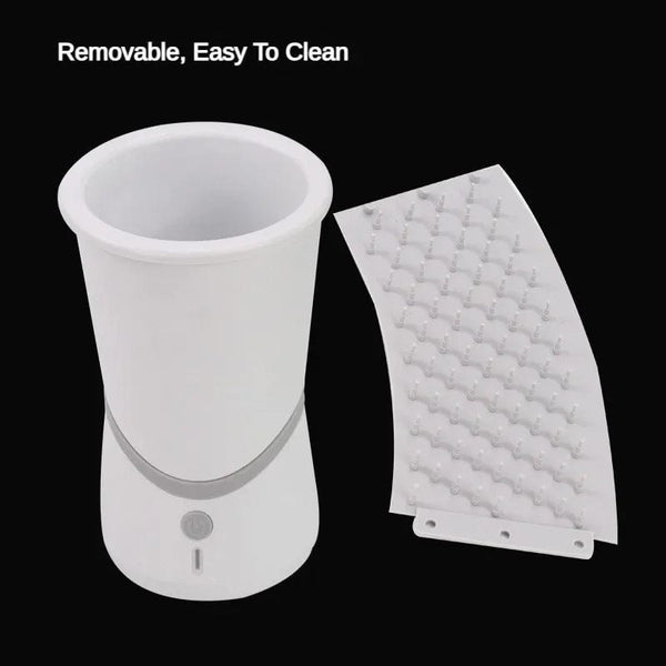 Planet Gates White USB Pet Fully Automatic Foot Washing Cup for Dogs and Cats Paws Convenient Cleaning and Beauty Device for Golden Retriever Teddy