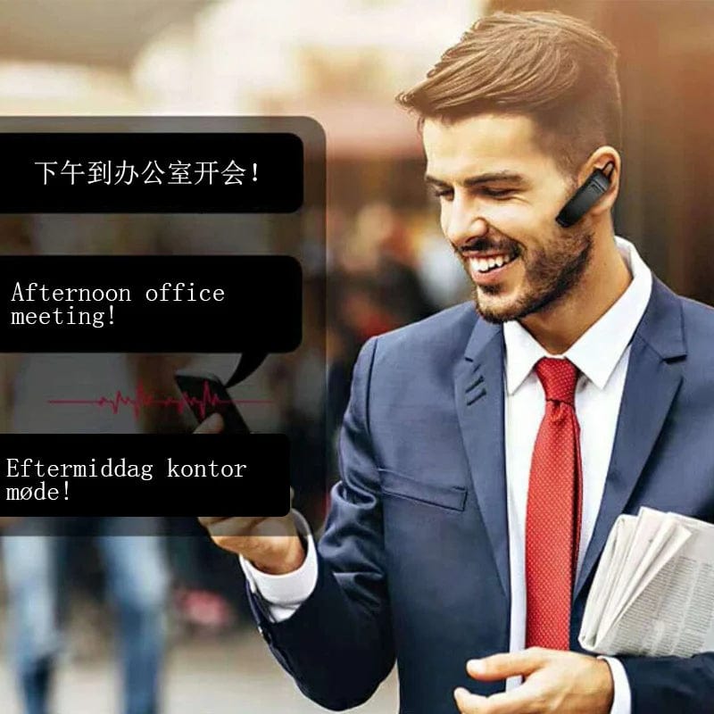 Planet Gates WHITE Voice translator Peiko 25 Languages Intelligent Wireless Bluetooth Translated Earphone Business car handsfree Headset earpuds
