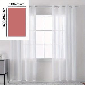 Planet Gates white / W129.54cm*H157.48cm 1pc Elegant White Window Sheer Curtain for Living Room and Bedroom - Soft and Stylish Home Decor
