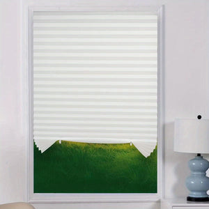 Planet Gates White / W23..157.48cm*H179.98cm 1pc Easy Up and Down Blackout Pleated Curtains for Home Decor - Temporary Curtains with No Tools Needed - Perfect for Car, Bedroom, and Living Room - Blocks Out Light and Provides Privacy