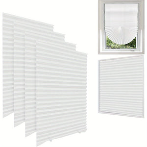 Planet Gates White / W59.99cm*H149.99cm 1pc Easy Up and Down Blackout Pleated Curtains for Home Decor - Temporary Curtains with No Tools Needed - Perfect for Car, Bedroom, and Living Room - Blocks Out Light and Provides Privacy