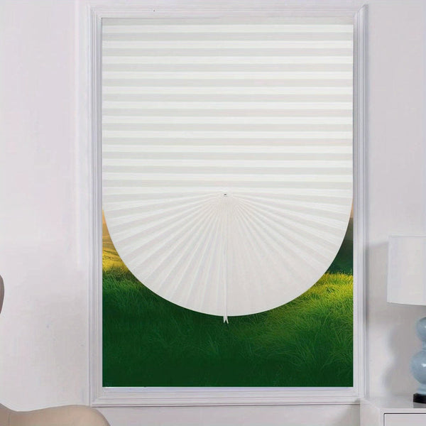 Planet Gates White / W89.99cm*H149.99cm 1pc Easy Up and Down Blackout Pleated Curtains for Home Decor - Temporary Curtains with No Tools Needed - Perfect for Car, Bedroom, and Living Room - Blocks Out Light and Provides Privacy