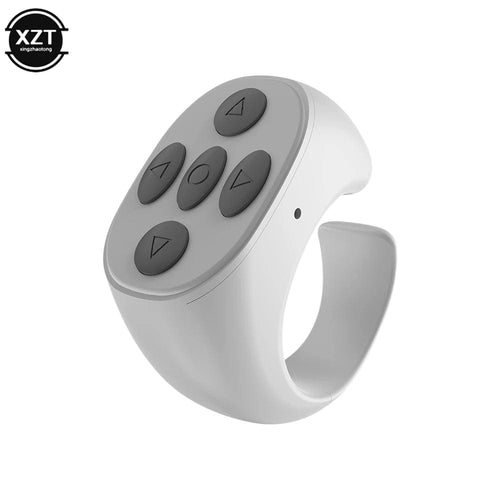 Planet Gates white Wireless Bluetooth Mobile Selfie Lazy Artifac Photo Turn Page Controller Tiktok Remote Control Ring Controller