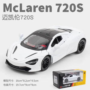 Planet Gates White With box 1:32 Mclaren 720S Model Alloy Sports Car Limited Edition Metal Car Model Collection Toy Car Children's Birthday Gift A285