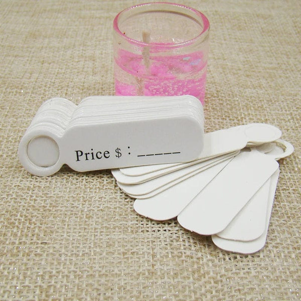 Planet Gates white5x1.3cmhandmade 5*1.3cm cute shape kraft paper blank price label tag 100pcs +100pcs hemp string for production price tag description