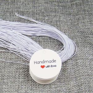 Planet Gates white5x1.3cmhandmade 5*1.3cm cute shape kraft paper blank price label tag 100pcs +100pcs hemp string for production price tag description