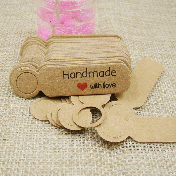 Planet Gates white5x1.3cmhandmade 5*1.3cm cute shape kraft paper blank price label tag 100pcs +100pcs hemp string for production price tag description