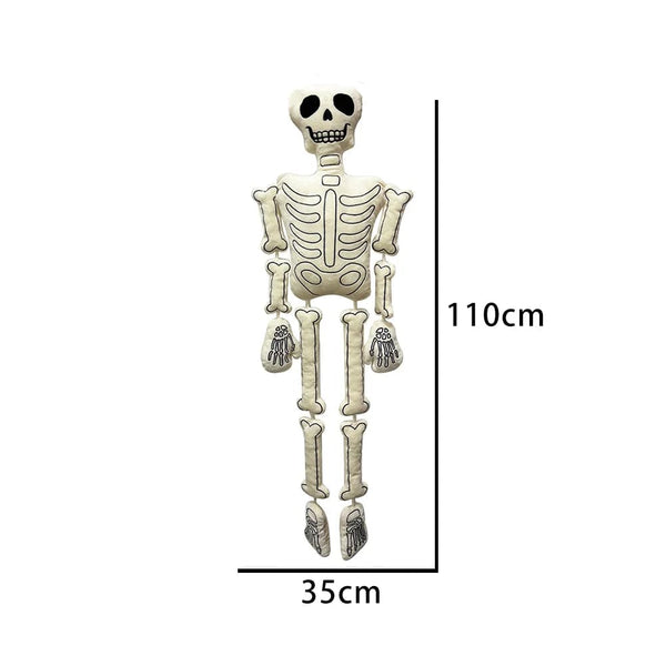 Planet Gates WhiteSkull-110cm MyRytanda Happy Halloween Plush Toys Slippers Kawaii Ghost Pillow Pumpkin Shoulder Bags Horror Skull Fluffy Dolls