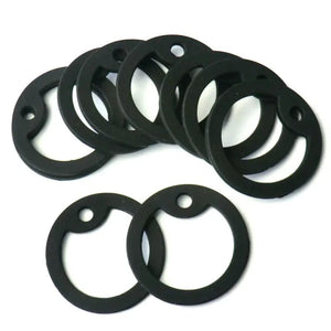 Planet Gates Wholesale 100Pcs Black Silencer Military Man Tag Accessories Dog Tag For Man Silencer Rubber Round Jewellery Tag