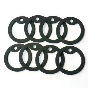 Planet Gates Wholesale 100Pcs Black Silencer Military Man Tag Accessories Dog Tag For Man Silencer Rubber Round Jewellery Tag