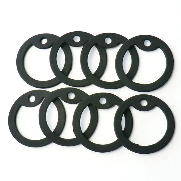 Planet Gates Wholesale 100Pcs Black Silencer Military Man Tag Accessories Dog Tag For Man Silencer Rubber Round Jewellery Tag