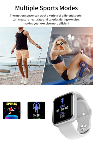 Planet Gates Wholesale 20Pcs Smartwatch D20 Men Women Smart Watch Y68 Fitness Tracker Sport Heart Rate Monitor Wristwatch Pro for IOS Android
