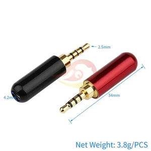 Planet Gates Wholesale Jack 2 5 mm Earphone Plug 4 Pole Audio 2.5mm Connector Consumer Electronics DIY Upgrated Headphone Cable Metal Alloy