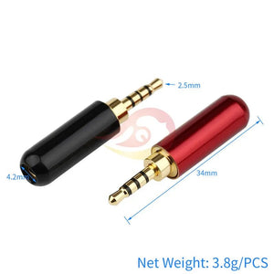 Planet Gates Wholesale Jack 2 5 mm Earphone Plug 4 Pole Audio 2.5mm Connector Consumer Electronics DIY Upgrated Headphone Cable Metal Alloy